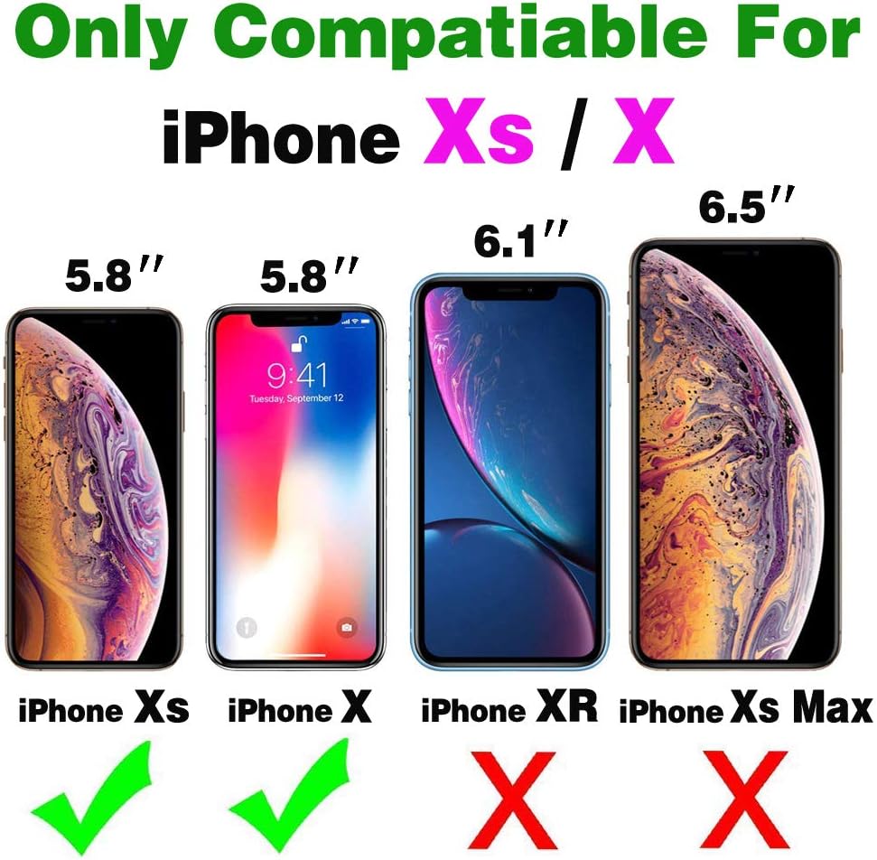 iPhone Xs Hybrid Luxury Cute Marble Shockproof Full Body Heavy Duty Slim Case - Image 2