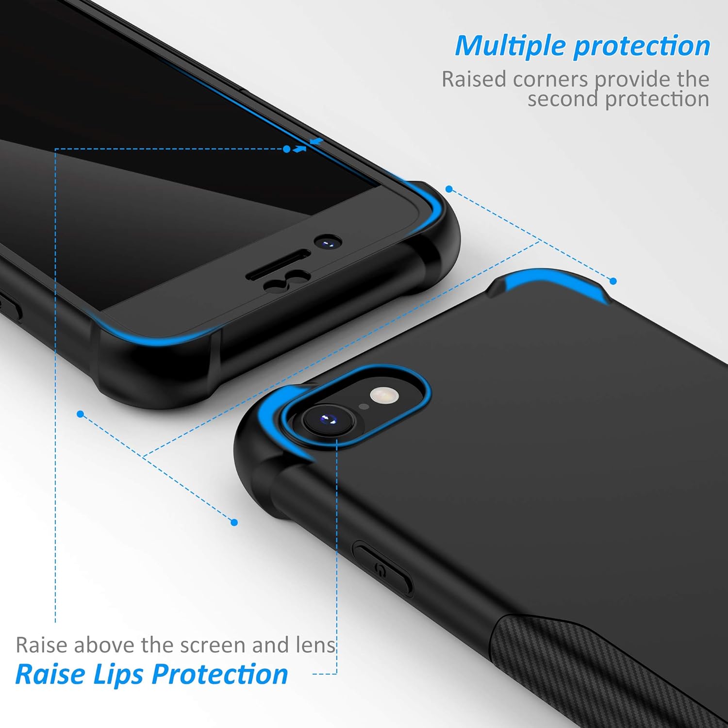 iPhone SE 2022/2020, iPhone 7/8 Heavy Duty Protective Cover- Black - Image 4