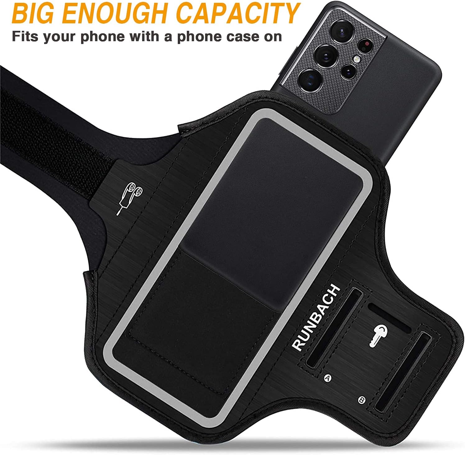 Water Resistant Running Armband for Samsung Galaxy S23/S22/S21+ 5G/S21 Ultra - Image 7