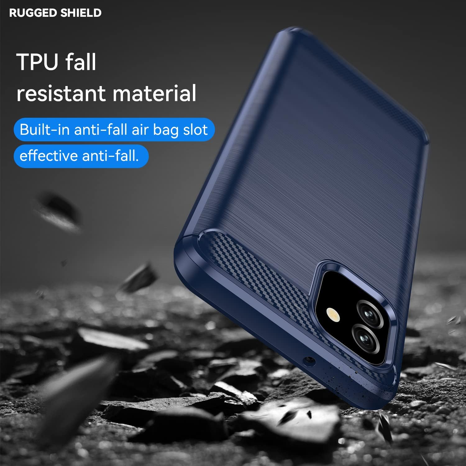Case for Samsung Galaxy A03 Silicone Slim Case w Tempered Glass Screen Protector - Image 2