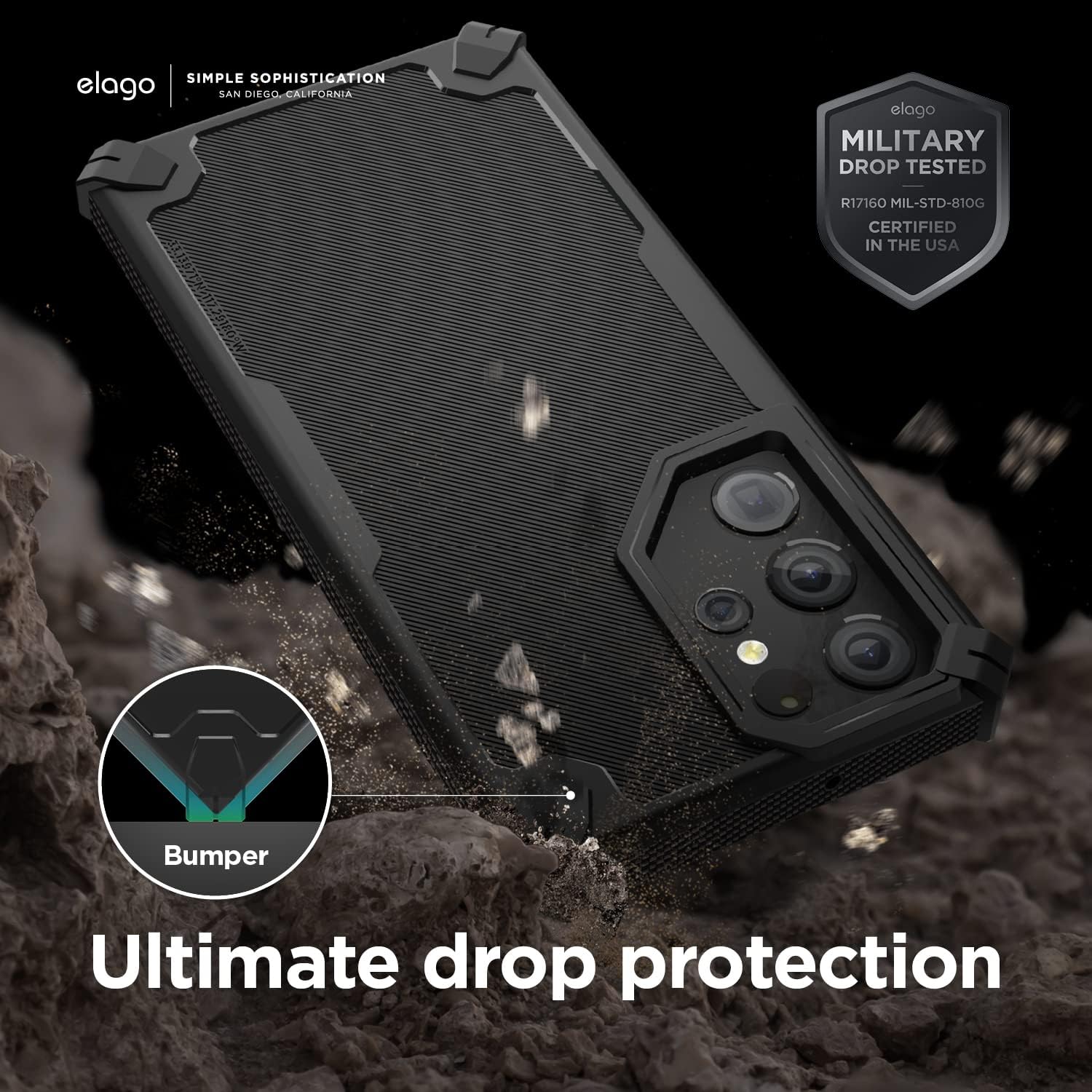 For Samsung Galaxy S22 Ultra (6.8"), Heavy-Duty Protective, Premium TPU, Carbon - Image 5