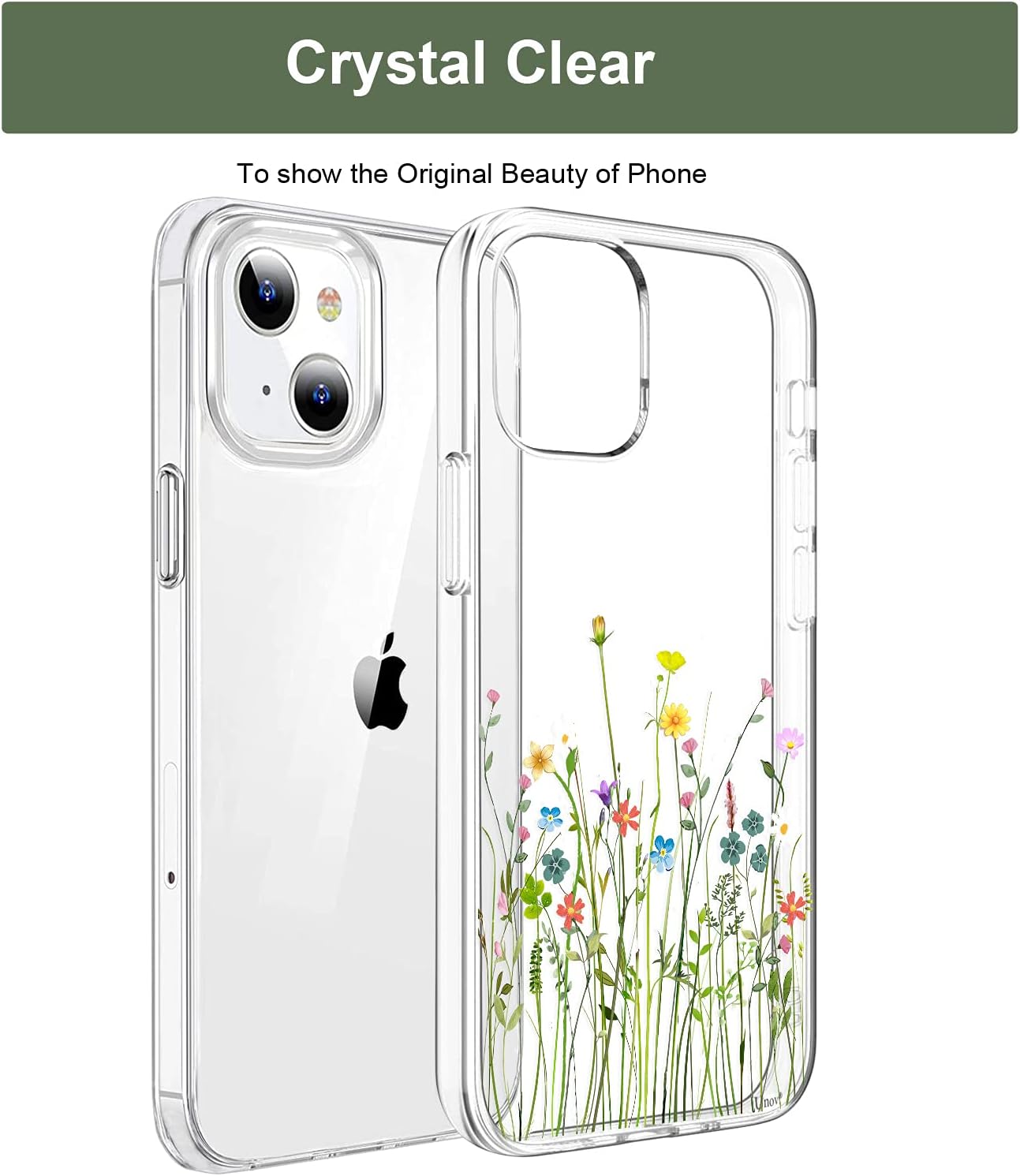 For iPhone 13 Mini Embossed Slim Protective 5.4 Inch Clear Case - Image 7