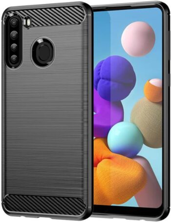 Case for Samsung Galaxy A21s, Carbon Fiber Lightweight Ultra Thin Slim Case