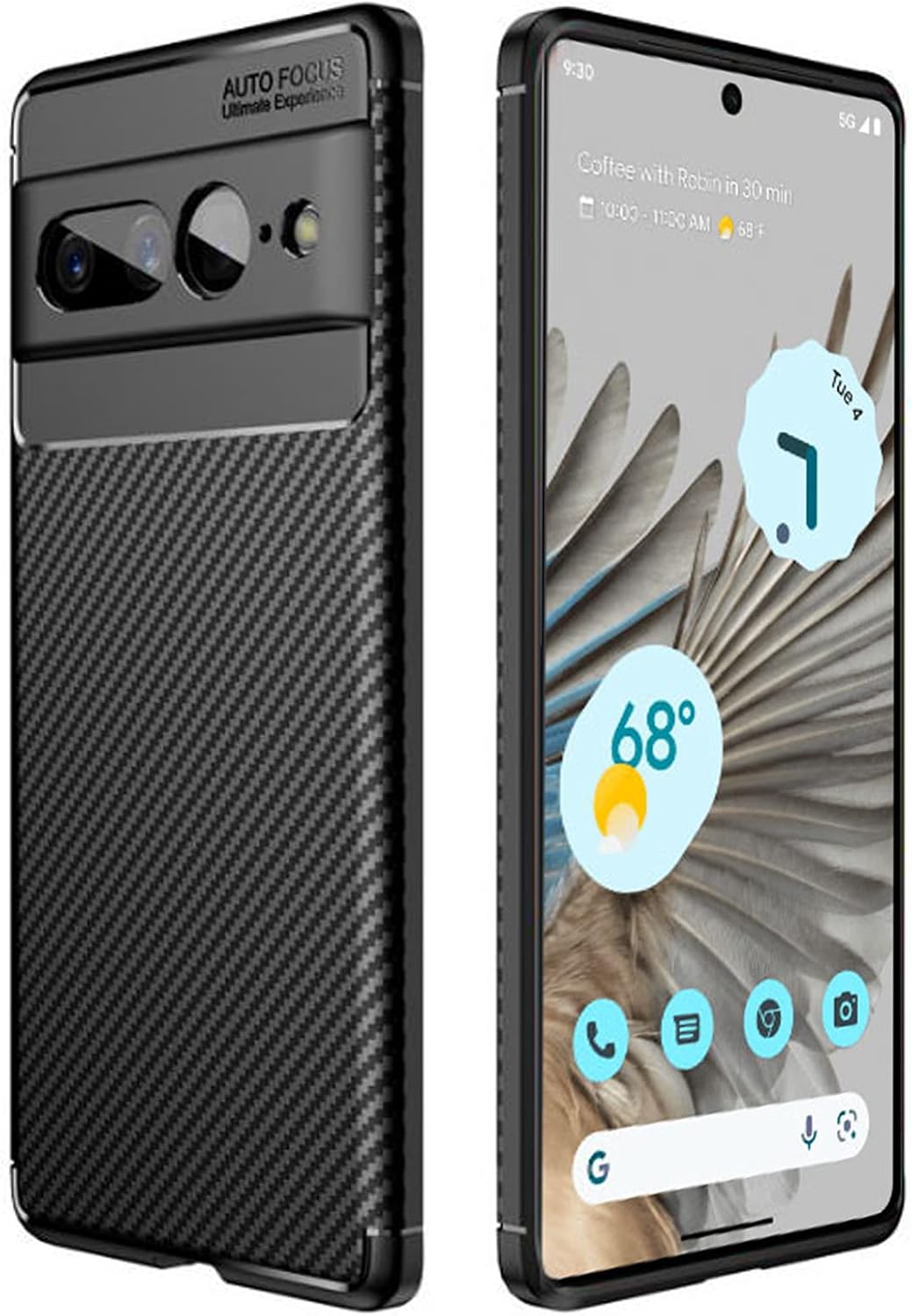 For Google Pixel 7 Pro 2022, Protective Carbon Fiber, Lightweight Ultra Thin