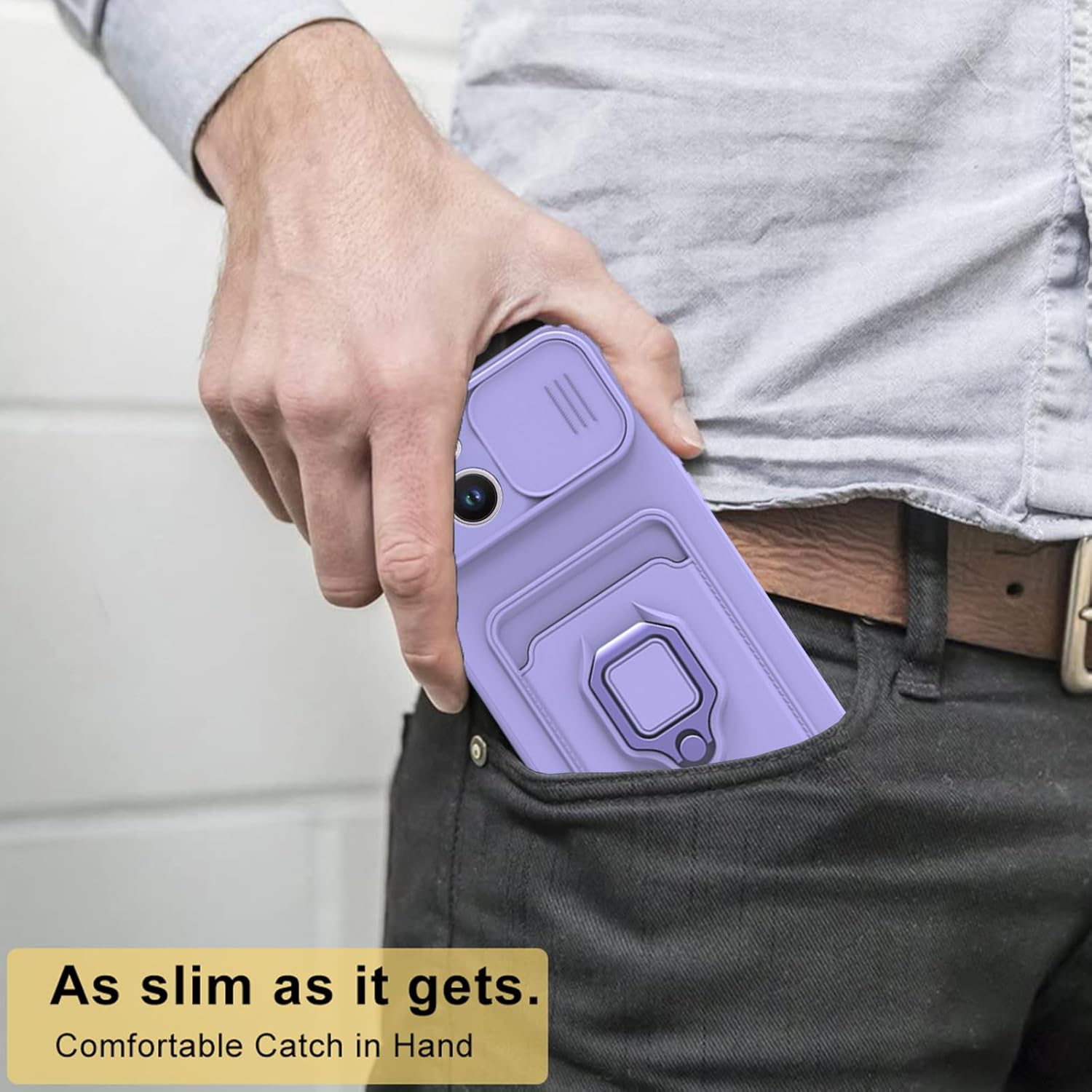 iPhone 15 Plus, Shockproof Silicone Protective Case Cover, Purple - Image 5