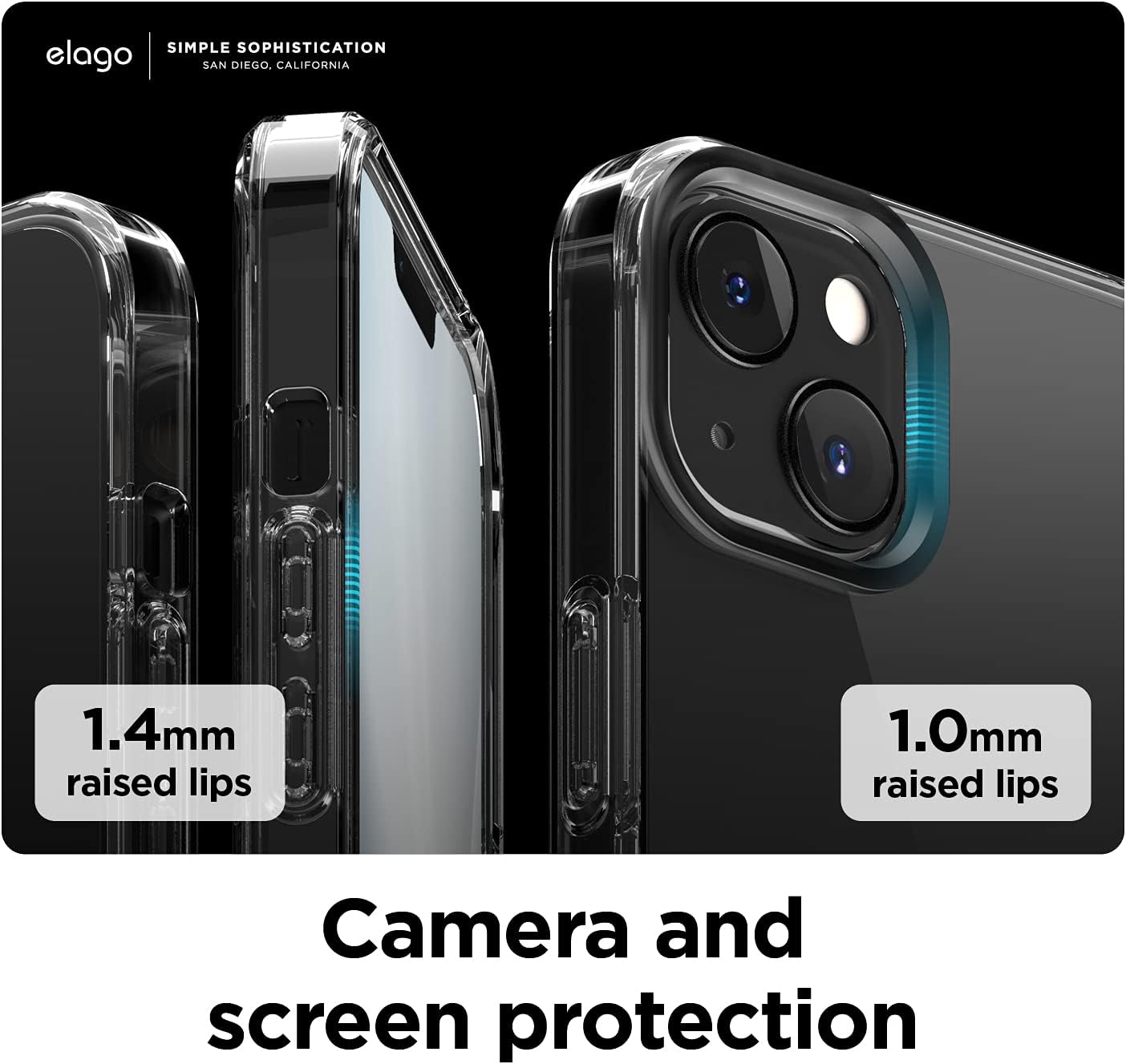 Clear Case for iPhone 13 Case, PC + TPU Hybrid Technology (Transparent) - Image 3