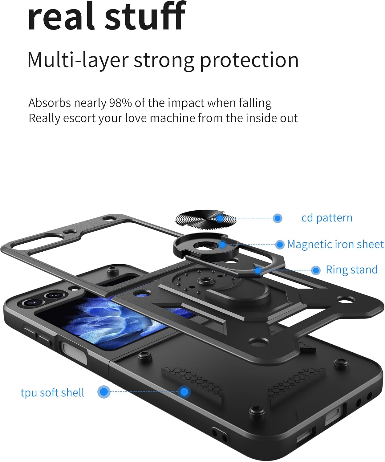 For Samsung Galaxy Z Flip 5 5G, Shockproof Hard PC Protective Case - Image 4