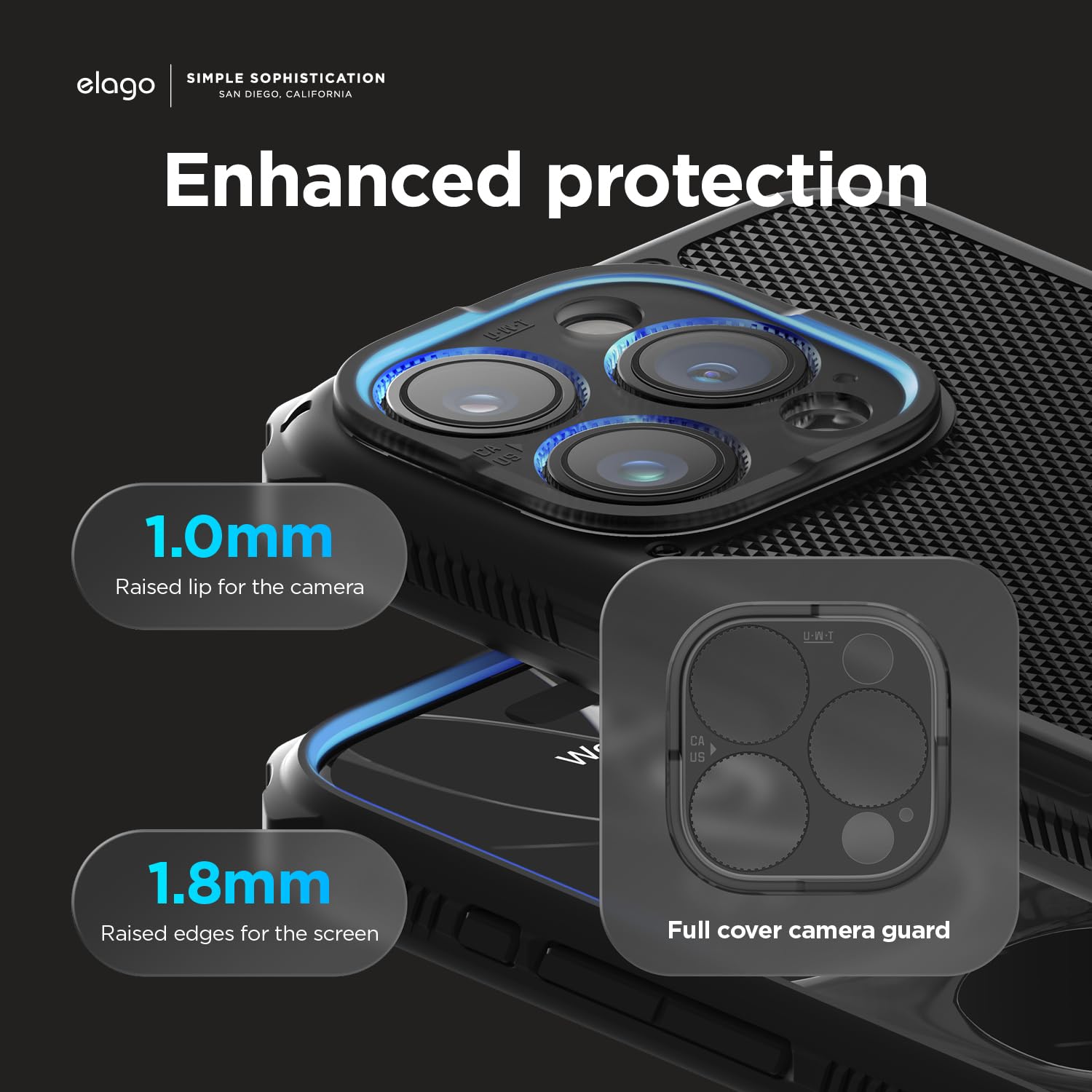 Magnetic Armour Case Compatible with iPhone 15 Pro (Black) - Image 3