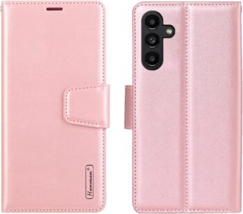 Galaxy A14 5G Leather Wallet Card Case for Samsung (2023) - Rose Gold