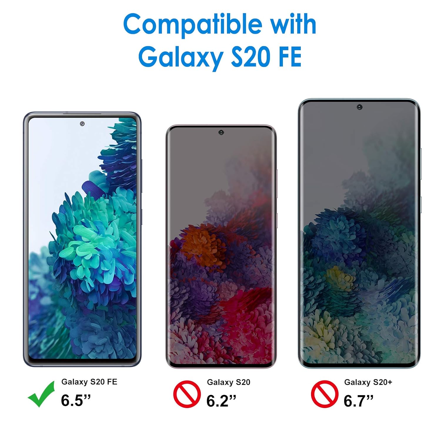 Screen Protector Compatible with Samsung Galaxy S20 FE 6.5-Inch, Tempered Glass - Image 2