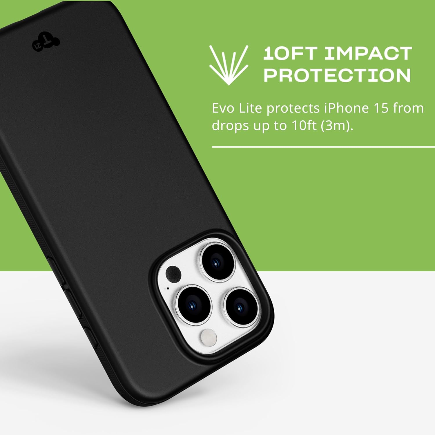 EvoLite Case for iPhone 15 Pro, Black - Image 4