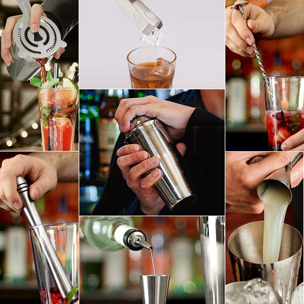 Cocktail Making Set, Cocktail Shaker Set 750ml Stainless Steel Bar Tool Set - Image 5