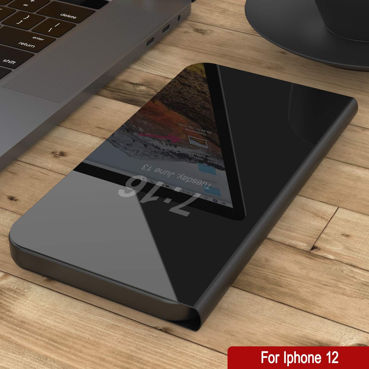 iPhone 12 Reflector Protective Flip Case W/Scratch Resistant Mirror - Image 6