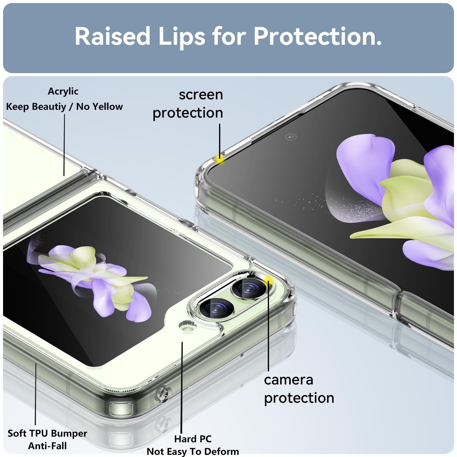 Samsung Galaxy Z Flip 5 5G Protective Acrylic + TPU Case - Image 7
