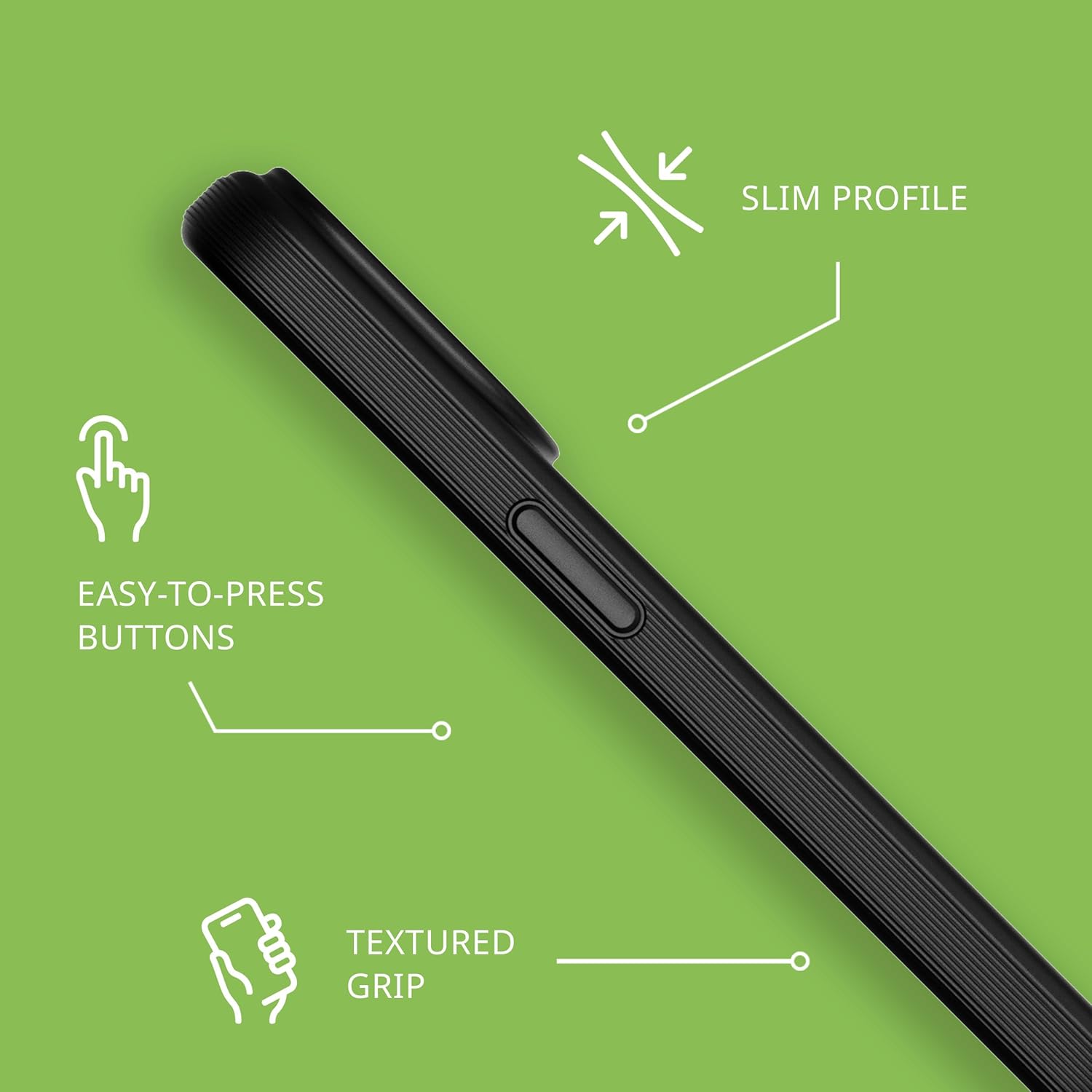 EvoLite Case for iPhone 15 Pro, Black - Image 5