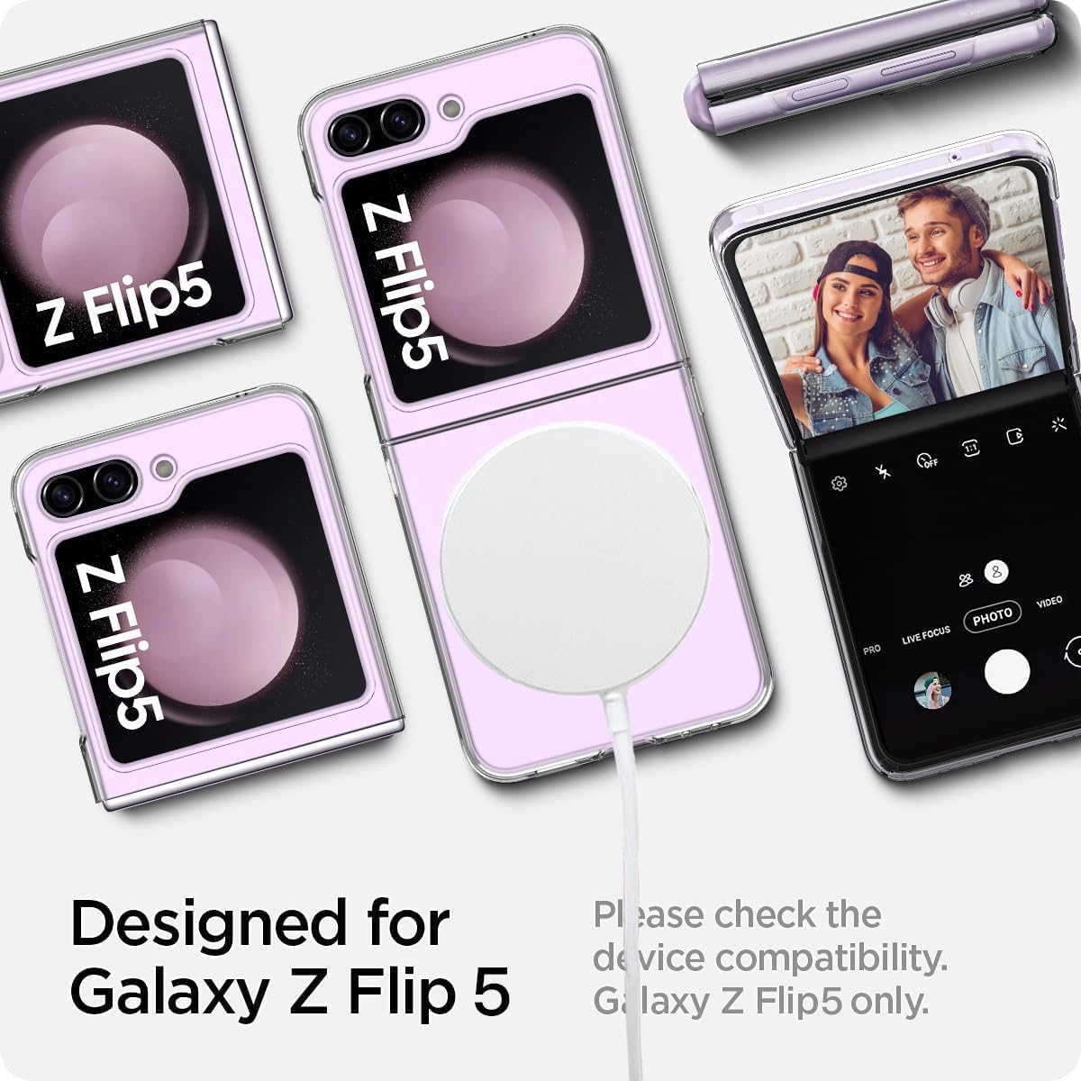 Samsung Galaxy Z Flip 5 5G, Shockproof Clear Case - Image 3