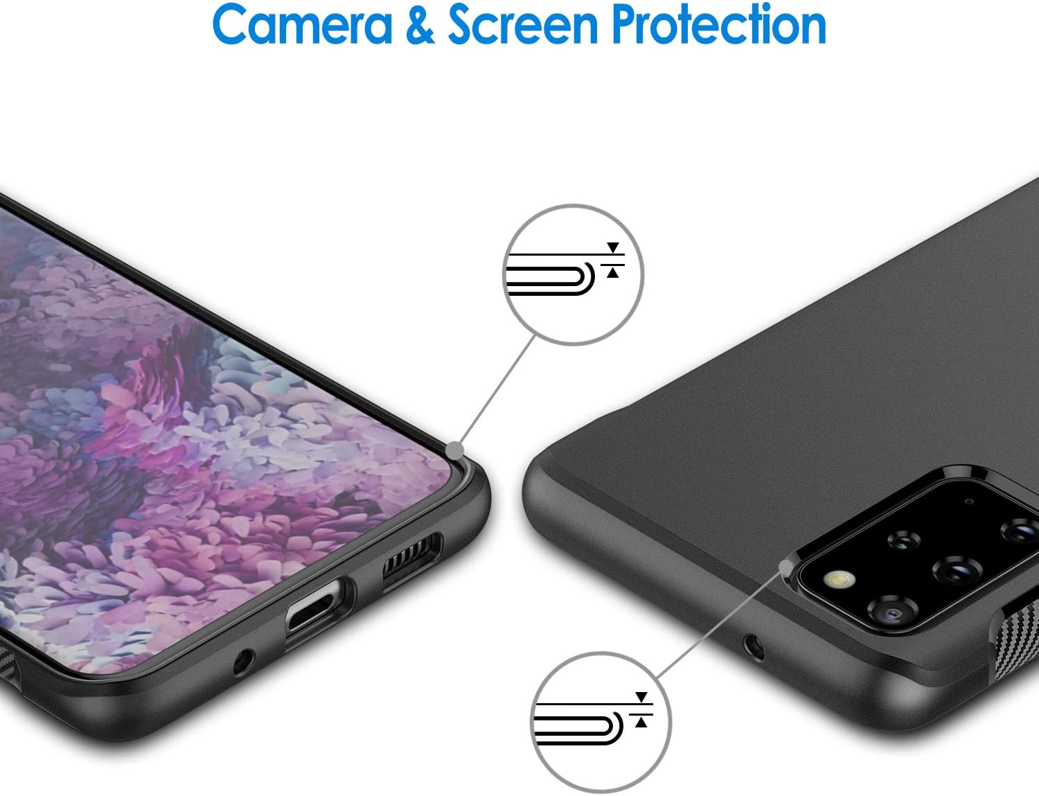 Slim Fit Case for Samsung Galaxy S20 Plus 5G (2020), Thin Phone Cover (Black) - Image 6