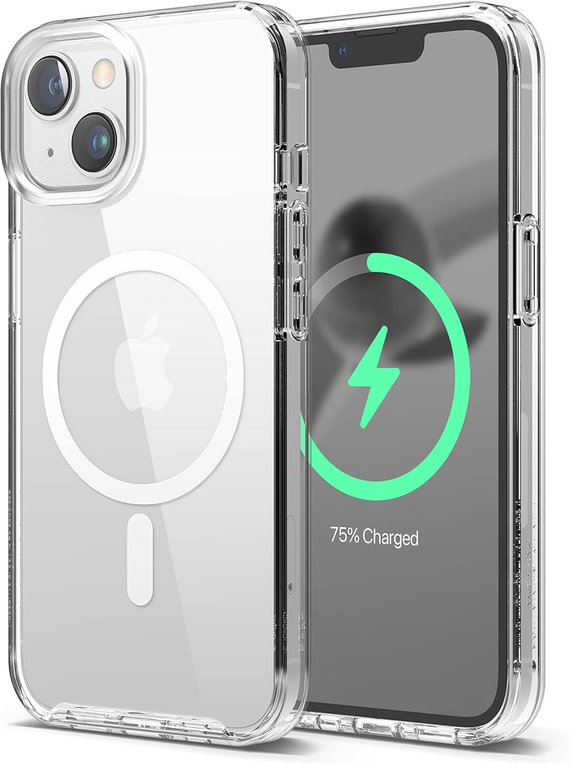Magnetic Hybrid Clear Case Compatible with iPhone 14/13 (6.1") - Transparent