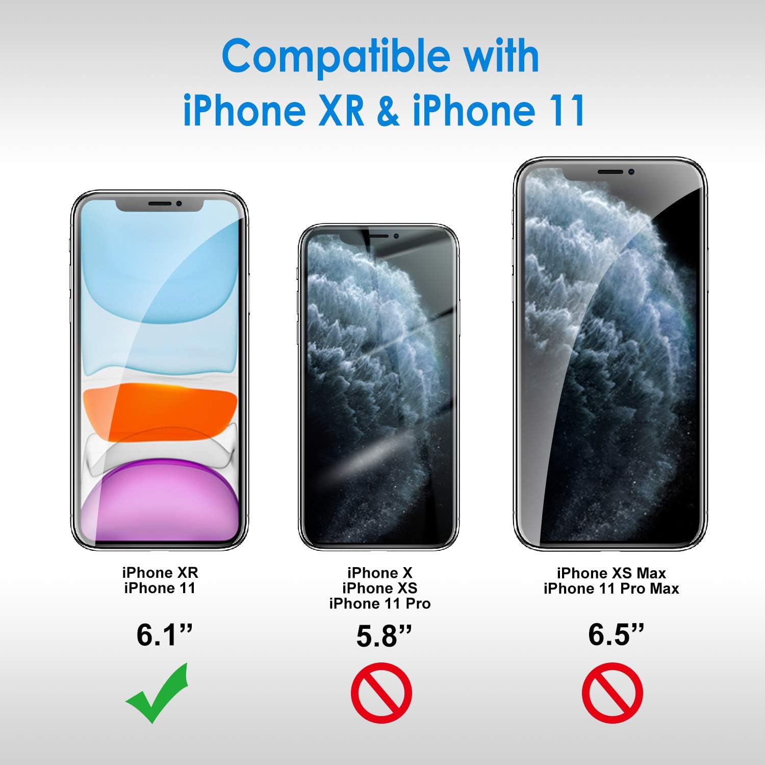 Screen Protector for iPhone 11 and iPhone XR 6.1-Inch,Tempered Glass Film,2-Pack - Image 3