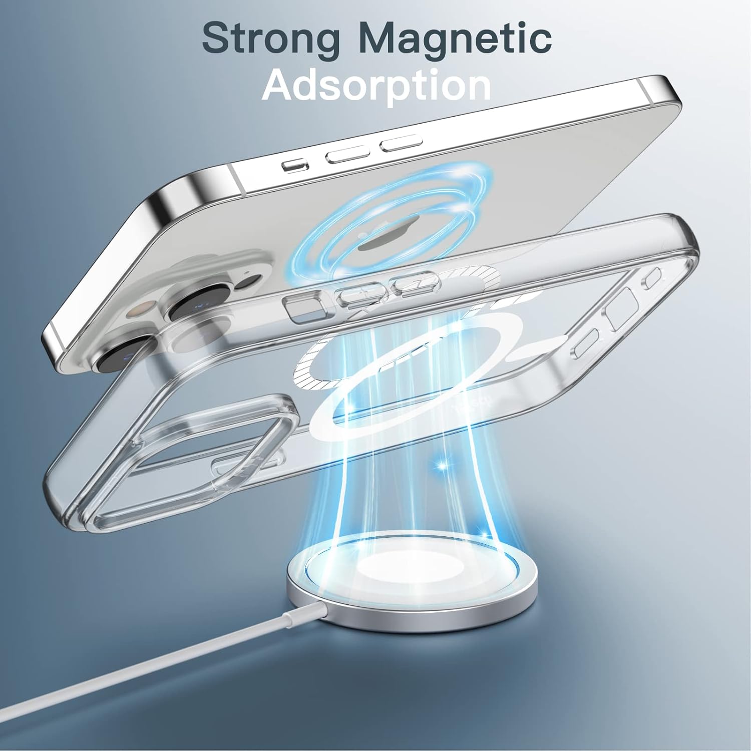 Magnetic Case for iPhone 14 Pro Max 6.7-inch Compatible with MagSafe (Clear) - Image 3