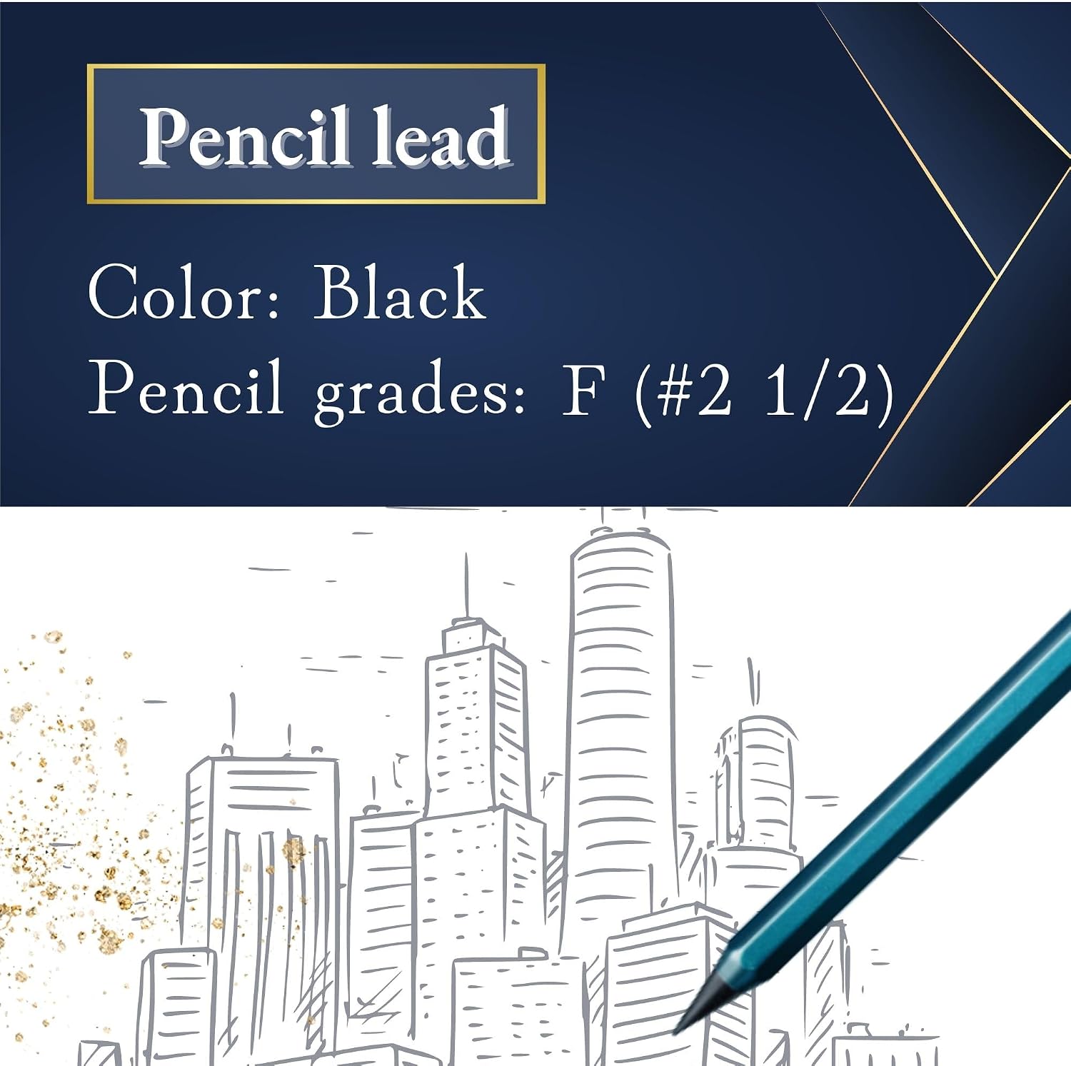 Sun-Star Stationery S4482662 Metal Pencil, Metasil, Metallic Blue - Image 6