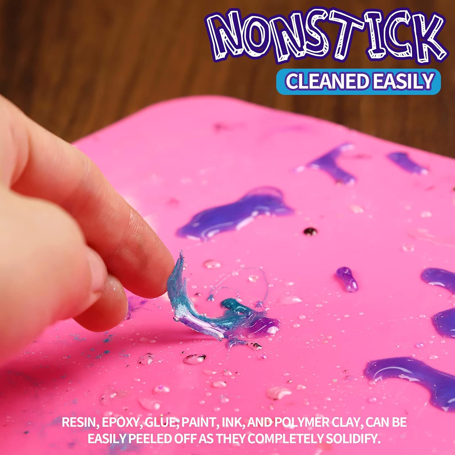 Silicone Mat, 2 Pack 15.7"x11.7" Large Silicone Sheet for Crafts Jewelry Casting - Image 4