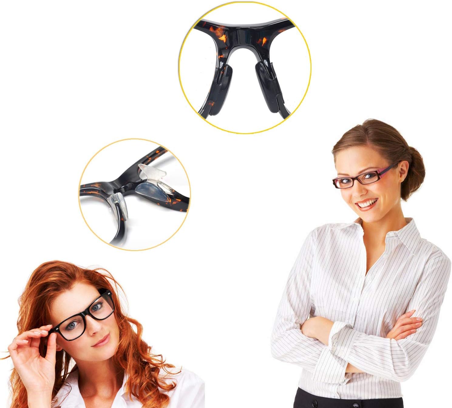Nose Pads, Anti-slip Pads Nose Cushions Stick For Glasses2.5 mm Thick-5 Pairs - Image 5