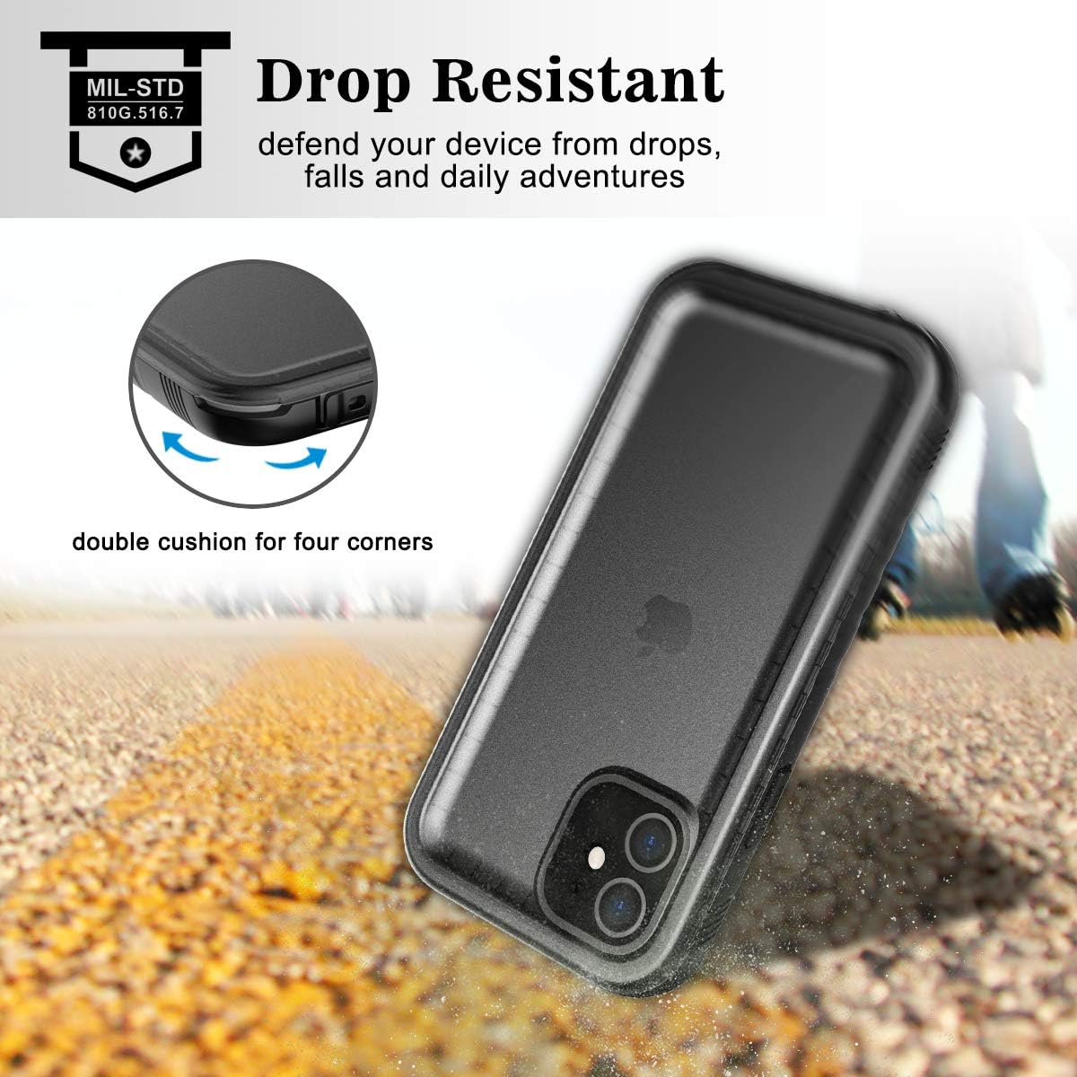 Waterproof Case for iPhone 11, Full Body Heavy Duty Protection Full Sealed Cover - Image 6