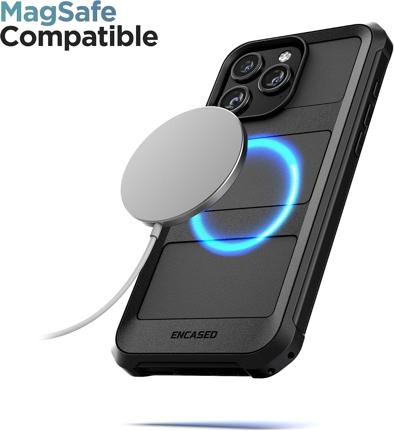 For iPhone 15 Pro Max - Protective Shockproof Magnetic Case (Black) - Image 9