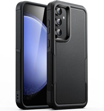 Case for Samsung Galaxy S23 FE 6.4-Inch, Heavy Duty Protection, Rugged (Black)