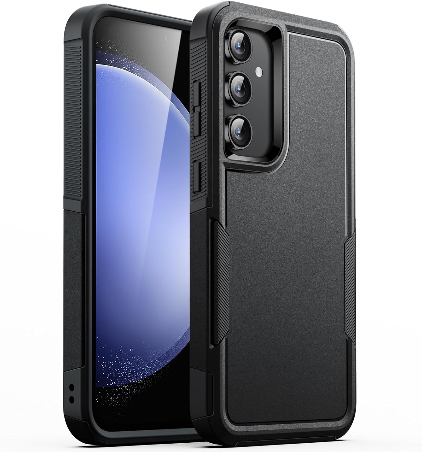 Case for Samsung Galaxy S23 FE 6.4-Inch, Heavy Duty Protection, Rugged (Black)