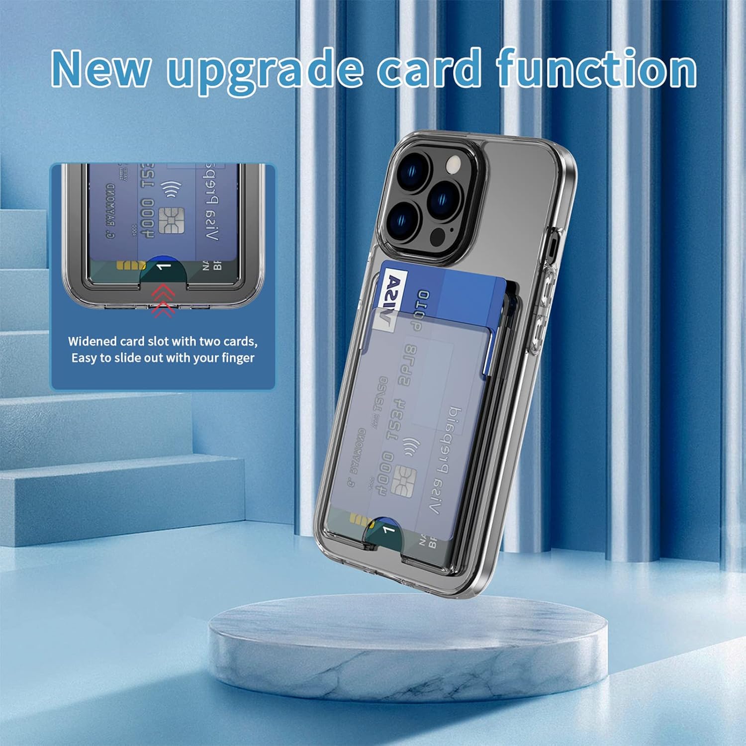 For iPhone 13 Pro with Dual Slot 360 Full Protection Anti-Scratch Case - Clear - Image 2