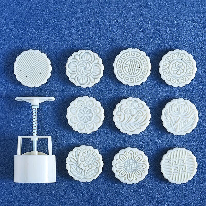 Cookie Stamp Press Mid Mooncake Decor Cookies Round Moon Cake Autumn Festival - Image 3
