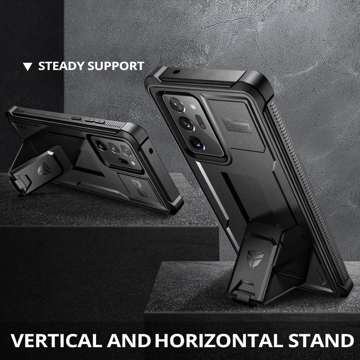 Samsung Note 20 Ultra Case, Heavy Duty Shockproof Protective Cover - Black - Image 4