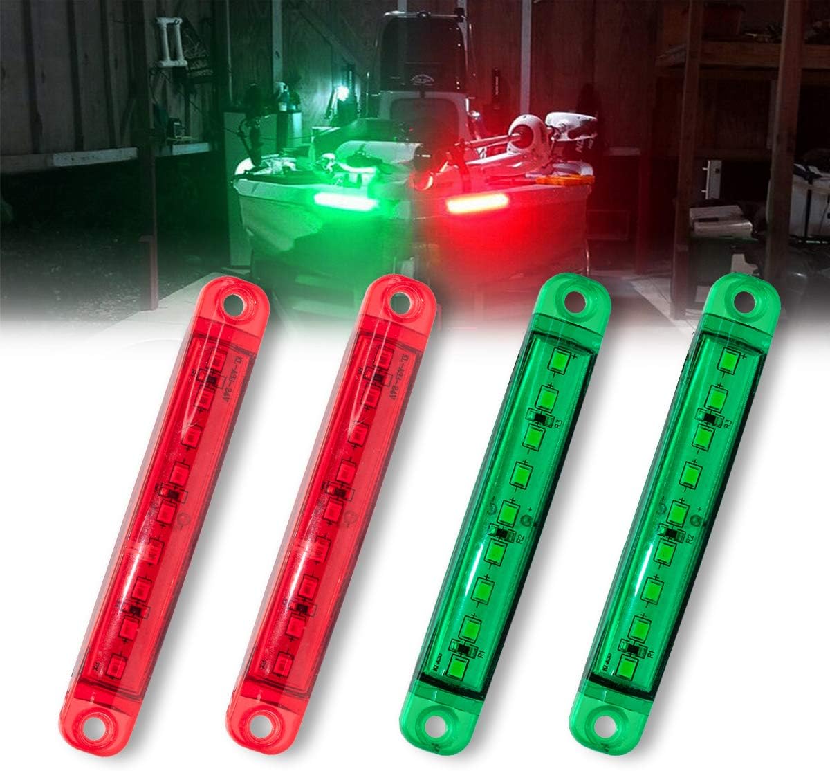 Boat Navigation Lights, 12V Waterproof Marine Utility Led Strip Lights for Boat