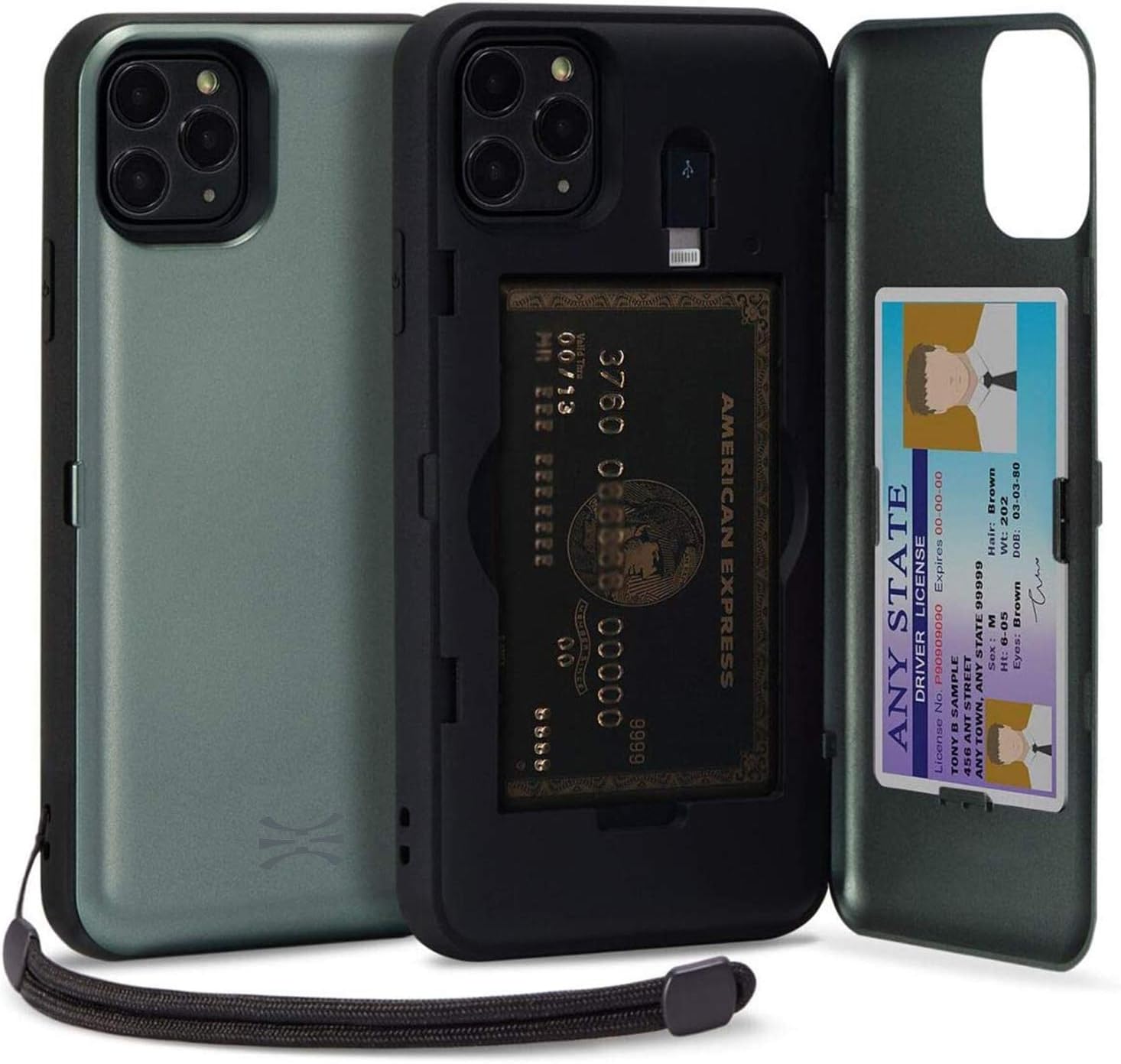 iPhone 11 Pro, Card Holder Slim Protective Cover with Hidden Credit Card Wallet