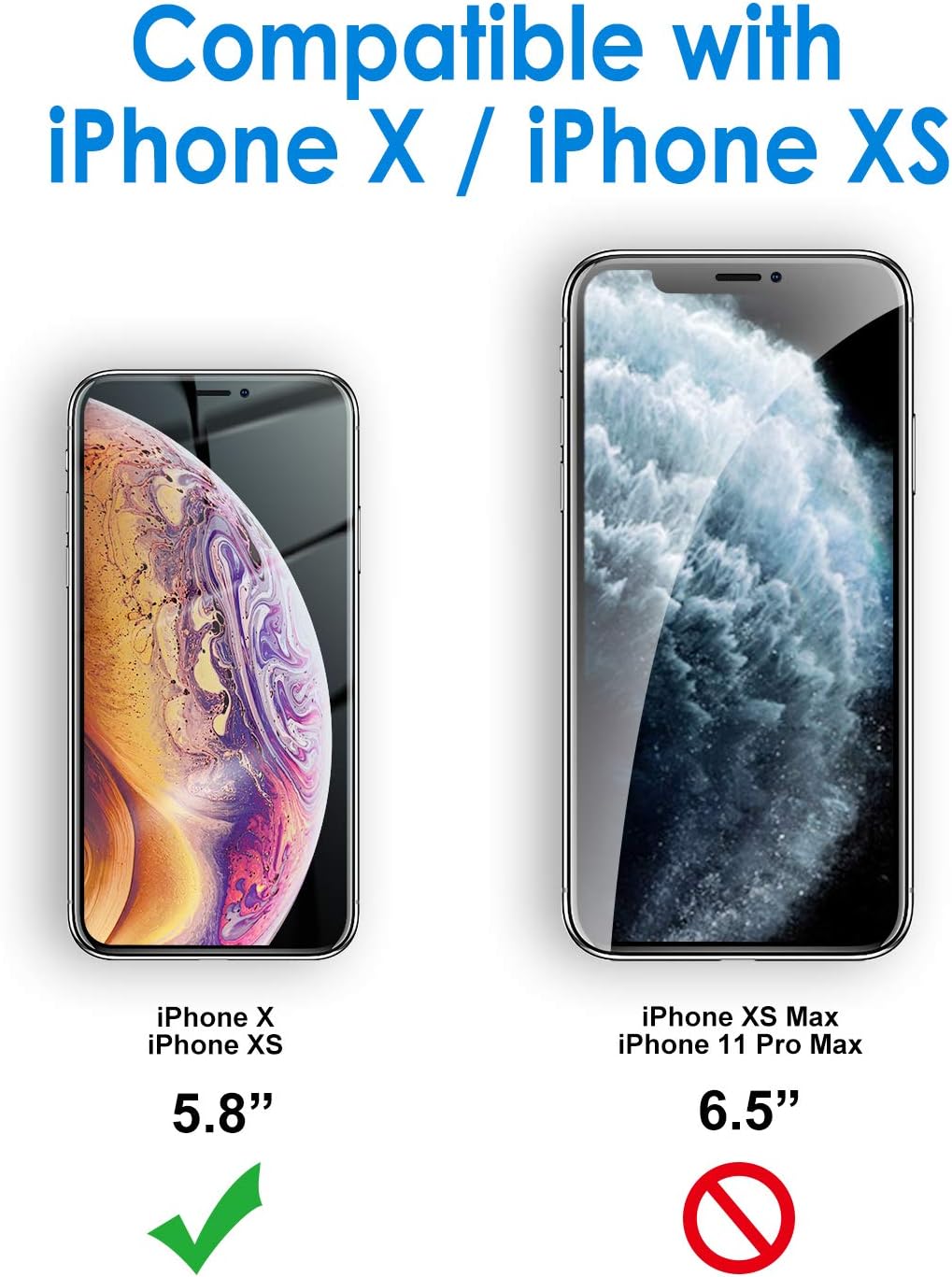 Silicone Case Compatible with iPhone Xs and iPhone X 5.8", Soft Touch (Black) - Image 2