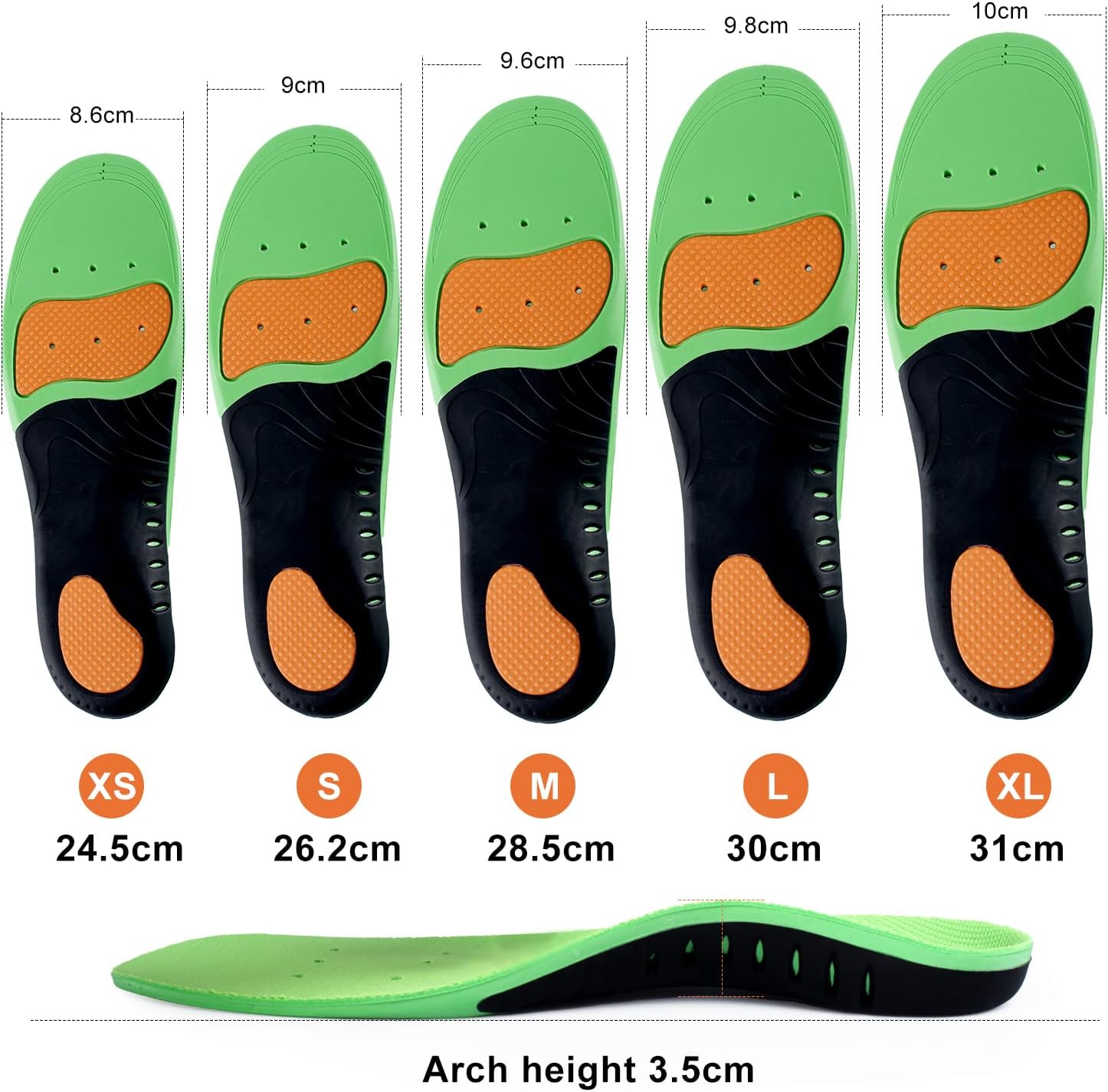 Orthotic Insoles, Plantar Fasciitis Insole, Full Length Heel Seats Foot - Image 5