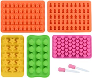 Silicone Gummy Molds Chocolate Molds Candy Mold and Silicone Ice Cube Tray