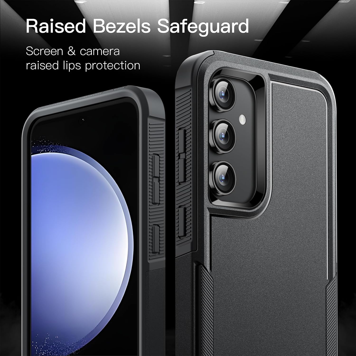 Case for Samsung Galaxy S23 FE 6.4-Inch, Heavy Duty Protection, Rugged (Black) - Image 5