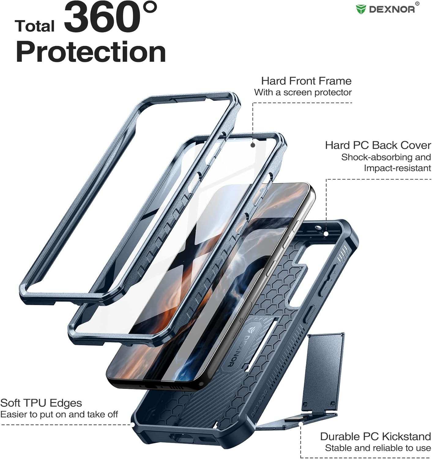 Samsung Galaxy S23, Bumpershock Technology Drop Protection Rugged Phone Case - Image 6