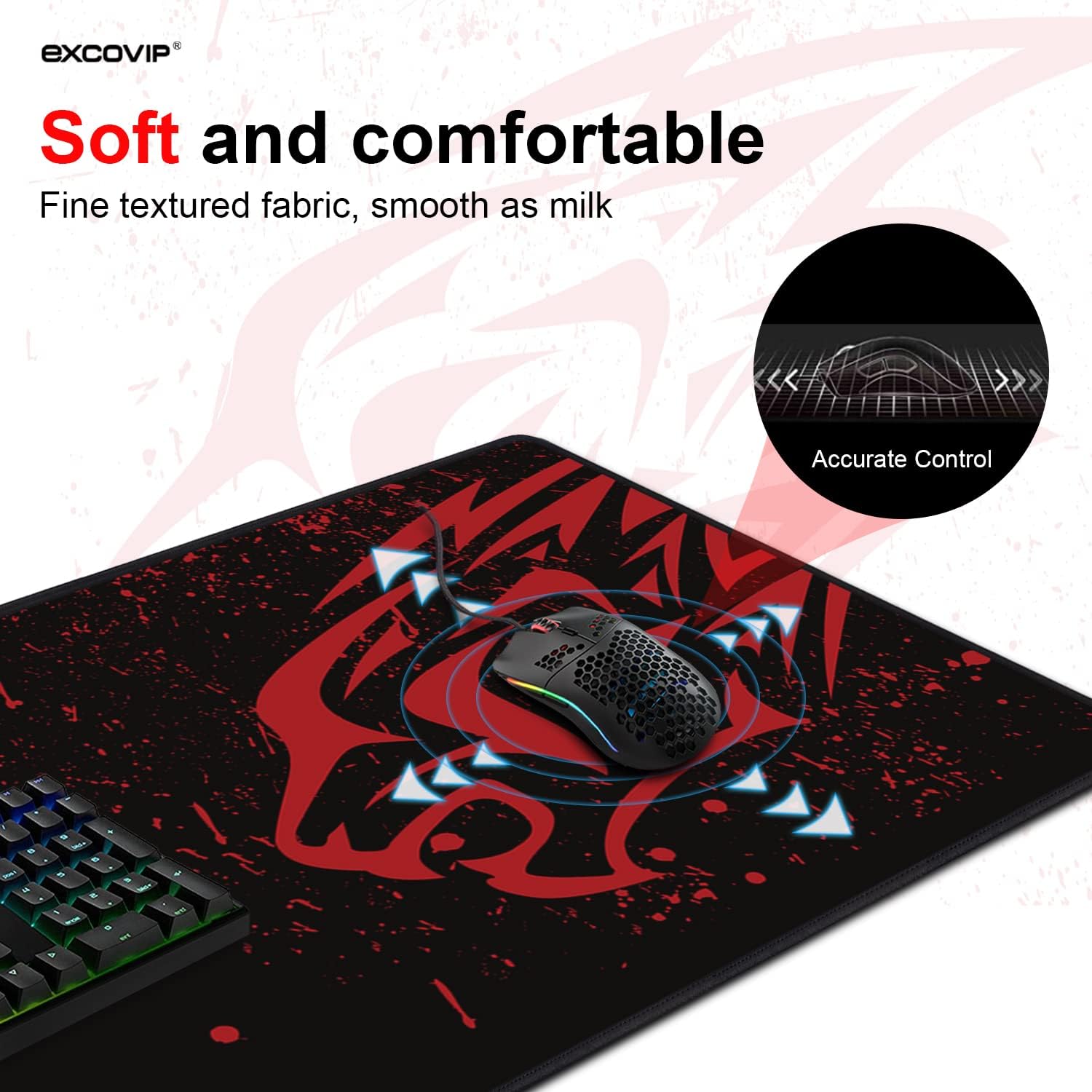 Extended Gaming Mouse pad, 90 x 40 cm XXL Mousepad with Non-Slip Rubber Base - Image 5