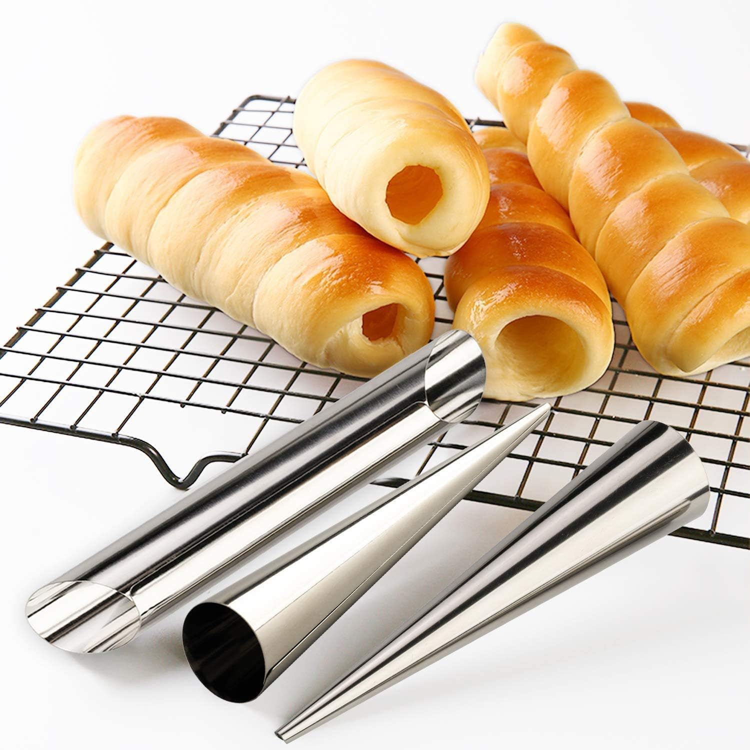 Cream Horn Molds, Cannoli Forms Tubes, Stainless Steel Cream Cone Molds - 20 Pcs - Image 5
