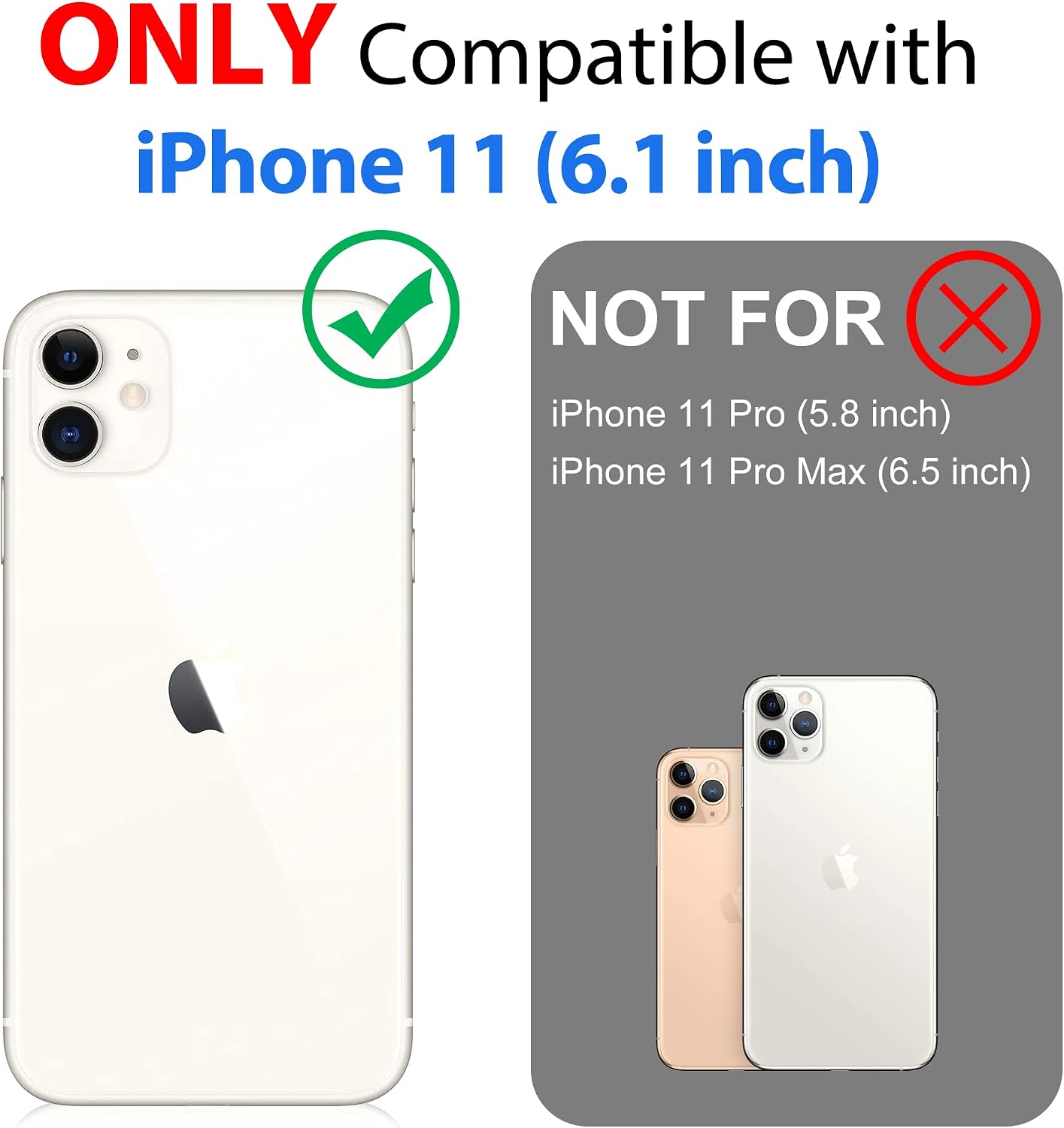 Waterproof Case for iPhone 11, Full Body Heavy Duty Protection Full Sealed Cover - Image 2