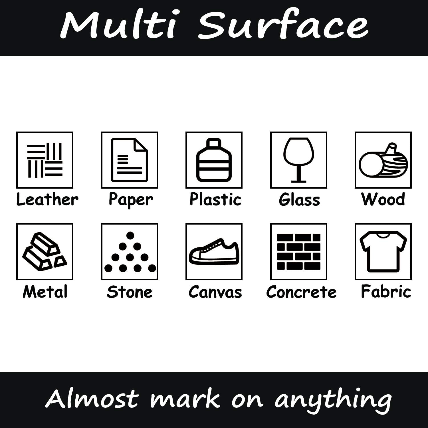 White Marker, 6 Pack 0.7mm Acrylic White Permanent Marker White Paint Pens - Image 4