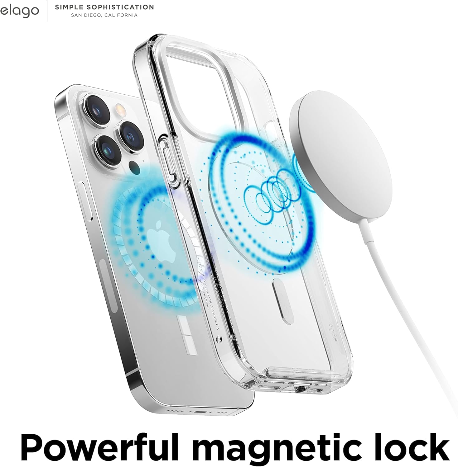 Magnetic Hybrid Clear Case Compatible with iPhone 14 Pro - Transparent - Image 3