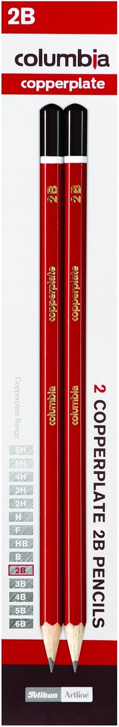Columbia Copperplate Lead Pencil Hexagonal 2B Pk2