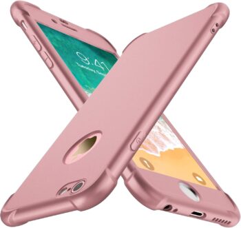 For iPhone 6 Plus Shockproof Ultra Thin Anti Scratch Silicone Case - Rosegold