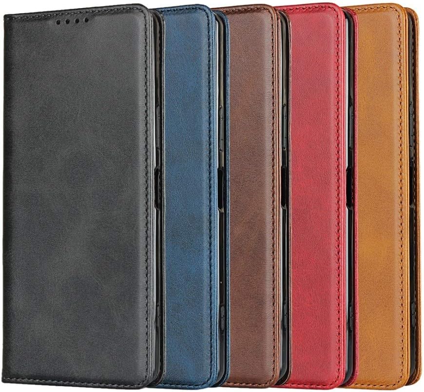 Cowhide Pattern Leather Case Magnetic Wallet Cover-Sony Xperia1 II-6.5"-Wine Red - Image 7
