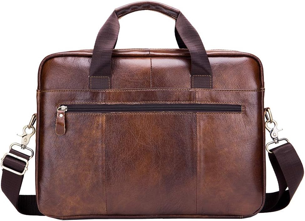 Leather Business Messenger Bag for Men Carry All Laptop Protection (14 Inch) - Image 2